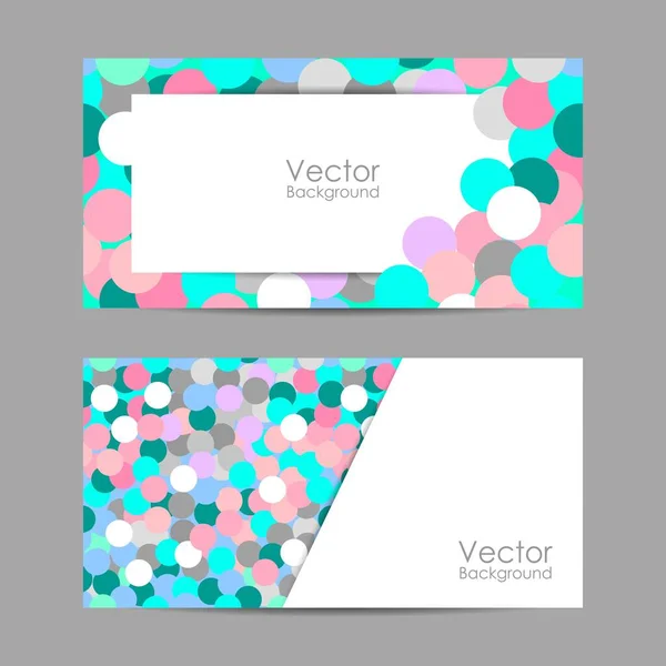 Set of banners with circles. Vector illustration — Stock Vector