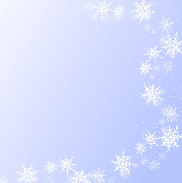 Fondo de invierno con copos de nieve para su uso en su diseño — Vector de stock