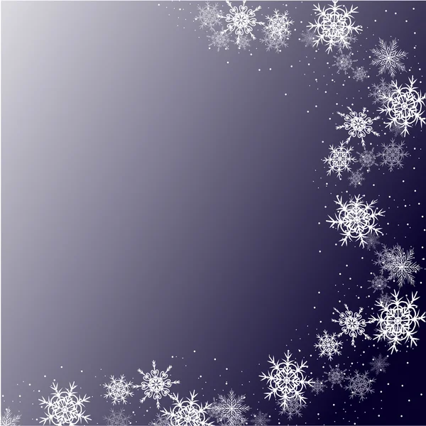 Fond d'hiver avec flocons de neige. — Image vectorielle