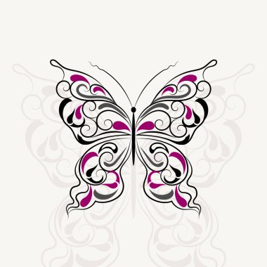 Bir kelebek şeklinde Vintage desen