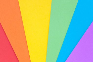 Arkaplan için lgbt renklerine sahip kağıt. Gurur topluluğu. Gökkuşağı renkleri.