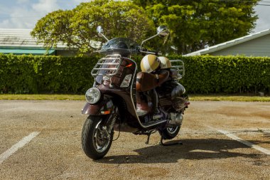 Tam atış Piaggio Vespa Gtv 300ie. Kentsel sahne.