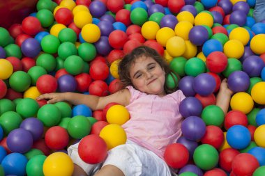 Kız yalan aşağı renkli plastik Top Bilardo