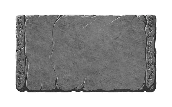 Gerçekçi taş tablet uzaylı veya fantezi sembollerle / rünleri