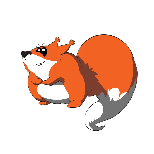 Lindo, gordo, caroon squirrel . — Vector de stock