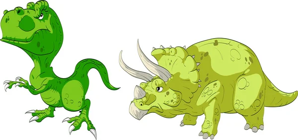 T-Rex i Triceratops — Wektor stockowy