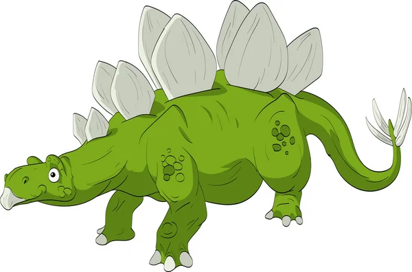 Desenhos animados Greem Stegosaurus — Vetor de Stock