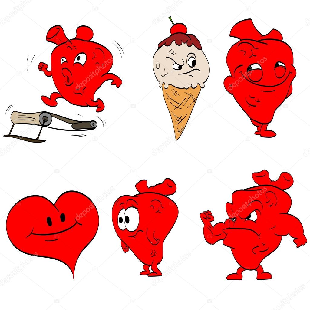 Cartoon Hearts Illustration Stock Vector Image by ©philllbg #96686666