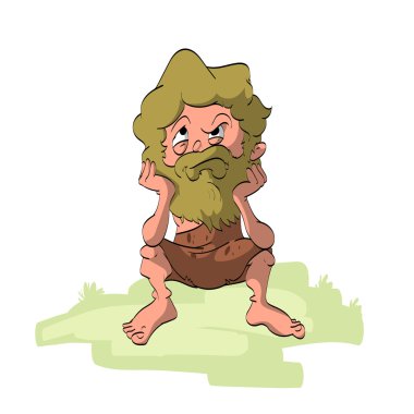 Vektör karikatür Mağa ra Ada mı