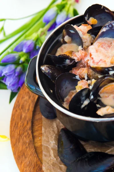 Sebze ile kabuklu deniz ürünleri