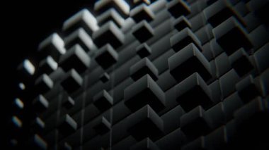Simple Lines Dark Cube Abstract 4K Motion Graphics Loop