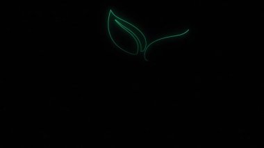 Creative Green Neon Factory Eco Animation Sustainable Industry 4K Motion Graphics clean abstract motion backdrop