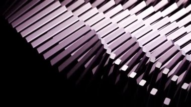 Soyut 4K Mor-Gümüş Çubuk Hareketi Grafik Döngüsü