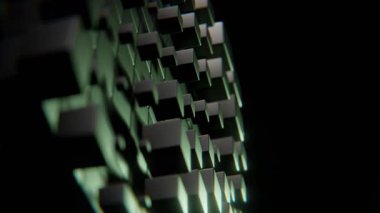 Soyut mavi akış kurdelelerinin pürüzsüz 4K döngü animasyonu yumuşak dalga hareketi yaratıyor, zarif arka planlar, dijital tasarım ve modern hareket grafikleri için mükemmel..