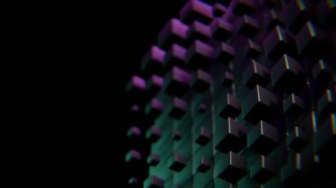 Soyut mavi akış kurdelelerinin pürüzsüz 4K döngü animasyonu yumuşak dalga hareketi yaratıyor, zarif arka planlar, dijital tasarım ve modern hareket grafikleri için mükemmel..