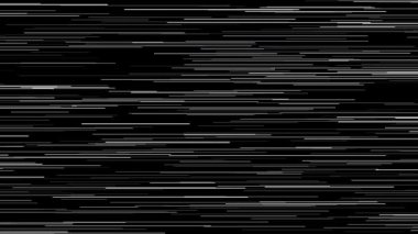 Yatay beyaz hareket çizgileri ve arıza efektiyle soyut monokrom arkaplanı