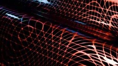 Mavi Küre Elementi Dinamik Canlandırılmış Teknoloji ve Gelecek Konseptleri için Soyut Parlak Turuncu Izgara Hareketi Grafikleri çok yönlü