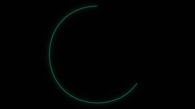 Dinamik Yeşil Neon Radyasyon Sembolü 4K Hareket Grafikleri