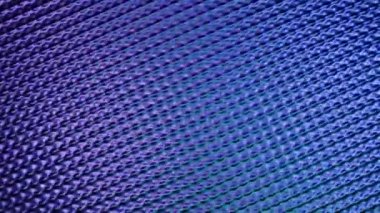 Dijital Veri Akımı ve Soyut Sanat arkaplanı için Dinamik Mavi ve Mor Hareketli Çapraz Çapraz Çapraz Desen Parıldayan Sıvı Doku