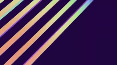 Karanlık bir zemin boyunca düzgün bir şekilde akan pastel geometrik kurdelelerle canlı ve soyut hareket grafikleri dinamik bir doku ve sıvı enerji yaratıyor..