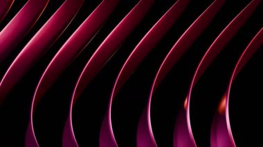 Zarif Magenta Metalik Dalgalar Soyut Hareket Grafikleri Arkaplanı Modern lüks görsel projeler için pürüzsüz bir 4K dijital ekran