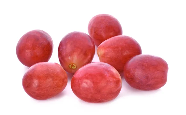 Червоний виноград ізольований на білому тлі — стокове фото