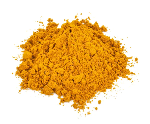 Turmeric powder isolated on white background — Stock Photo, Image