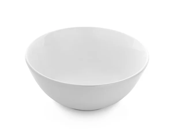 Beyaz arka planda boş beyaz kase izole