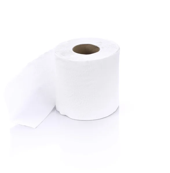 beyaz arkaplanda tuvalet kağıdı