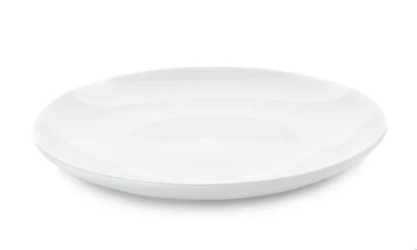 Boş plaka beyaz arkaplanda izole edildi