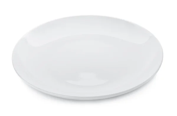 White plate on white background — Stock Photo, Image