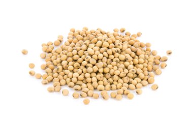 Soya fasulyesi beyaz arkaplanda izole