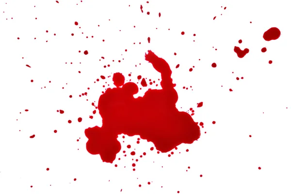 Blood drops on a white background — Stock Photo, Image