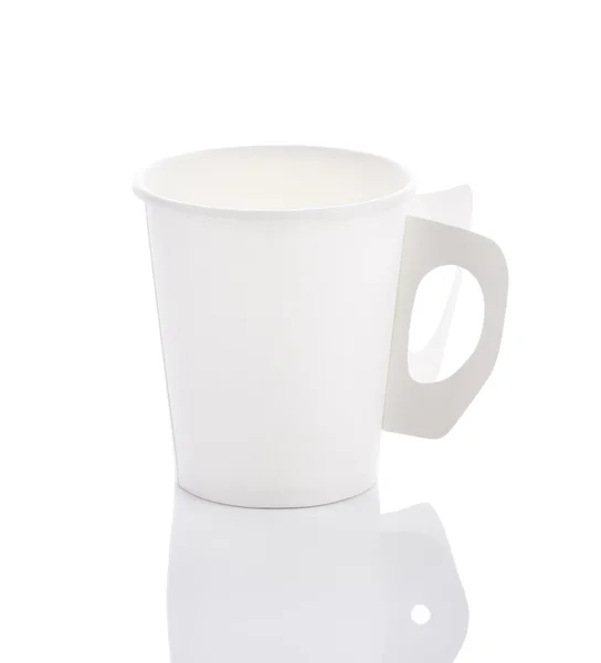 Café de papel taza sobre fondo blanco — Foto de Stock