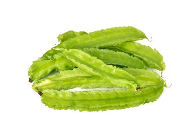 Beyaz arkaplanda kanatlı fasulye