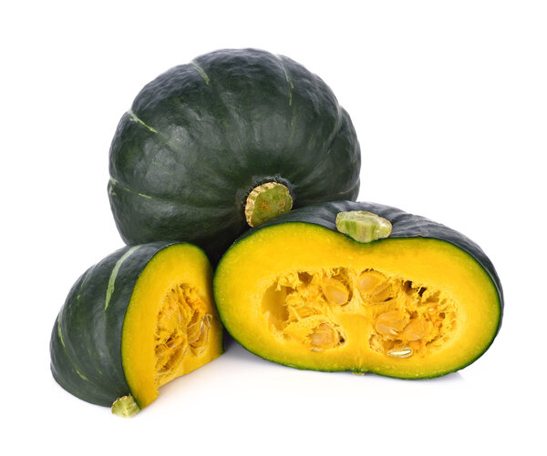 Japanese pumpkin on white background