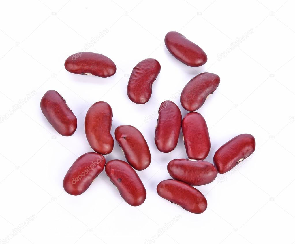 Red bean isolated on white background