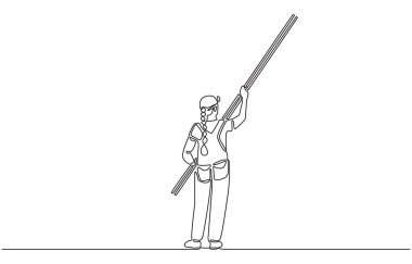 Kadın inşaat işçilerinin aralıksız bir çizimi duvar, inşaat ya da yenileme işi konsepti, tek çizgi sanat.