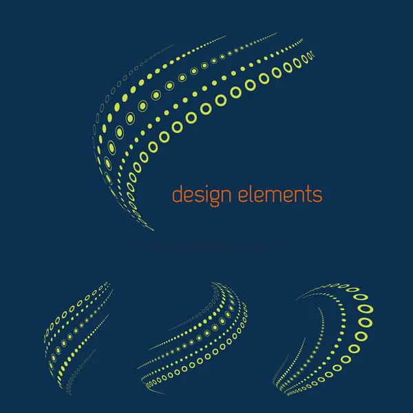 色がライト グリーンの抽象的なベクトルのロゴ デザイン テンプレートのセット。ロゴ フラット記号は青い背景に分離します。ベクトル図. — ストックベクタ