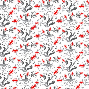 Vintage seamless modeli çiçek elemanları ile. Doku duvar kağıtları, arka planlar ve sayfa doldurmak için. Vektör çizim.