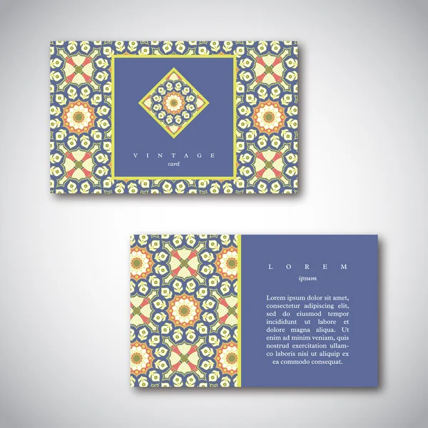 Set of cards, flyers, brochures, templates with hand drawn mandala pattern. Vintage decorative elements in oriental style. Indian, asian, arabic, islamic, ottoman motif.Vector illustration. — Stock Vector