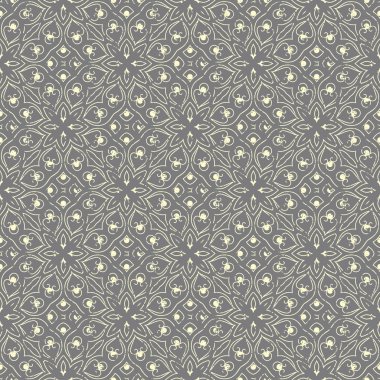 Sorunsuz elle çizilmiş mandala desen. Vintage öğeler grunge etkisi ile oryantal tarzı. Kumaş, kağıt ve sayfa dolgu olarak kullanılabilir. Islam, Arapça, Hint, Türk, Osmanlı, Asya motifler. Vektör.