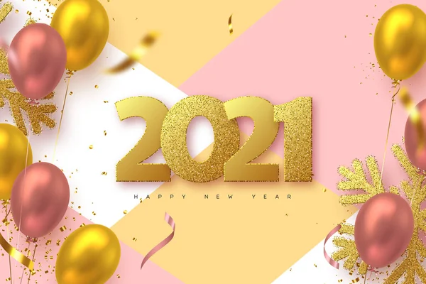 2021 Boldog új évet jel. — Stock Vector