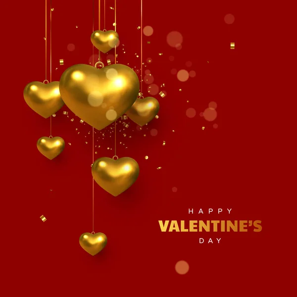 Happy Valentines Day greeting card. — Stock Vector