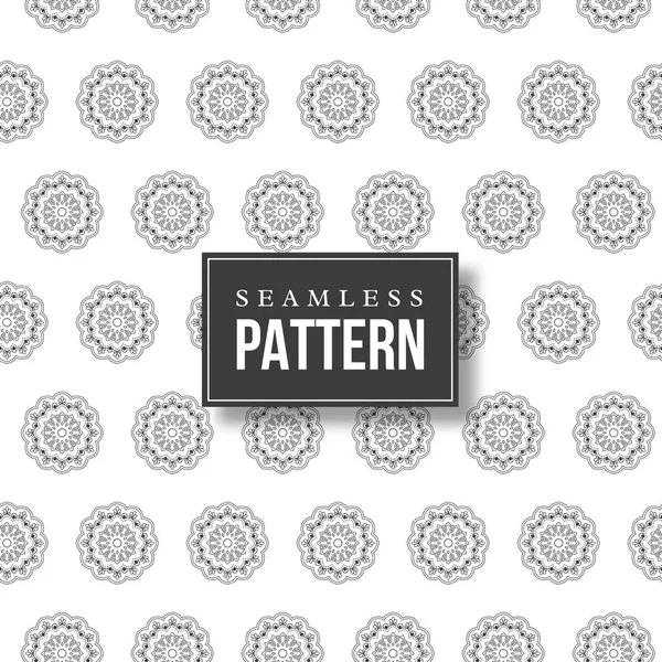 Seamless hand drawn mandala pattern. — Stock Vector