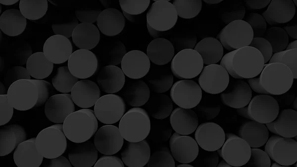 Кругла мозаїчна поверхня з чорними циліндрами . — стокове фото