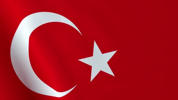 Розмахуючи прапором Туреччини . — стокове відео