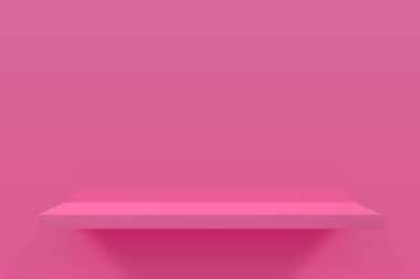 Pembe rafın vektör illüstrasyonu.