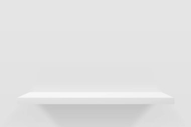 Beyaz raf için vektör illüstrasyonu.