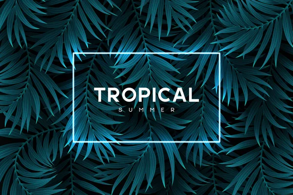 Fond tropical exotique. — Image vectorielle